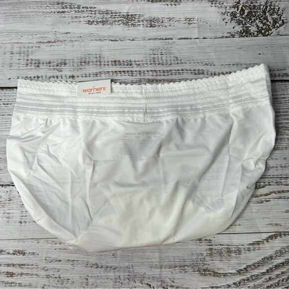 Warners 2X No Pinching, No Problems Dig-Free Comfort Waist Lace Microfiber Panty - Picture 4 of 7